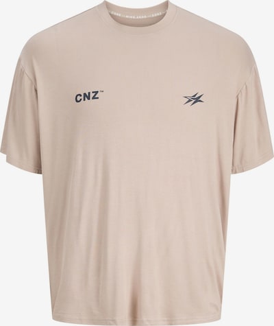 Marškinėliai 'JCOCNZ BERLIN' iš JACK & JONES, spalva – rusvai pilka / juoda, Prekių apžvalga