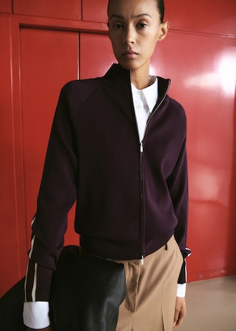 MANGO Knit Cardigan 'Barneda' in Purple: front