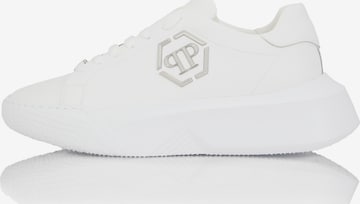 Sneaker bassa di Philipp Plein in bianco: frontale