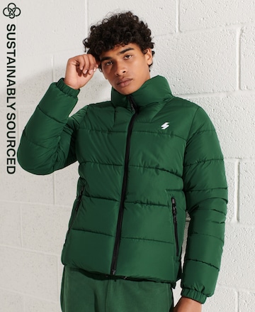 Superdry Winterjas in Groen: voorkant