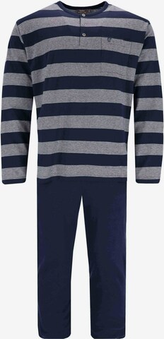 HAJO Long Pajamas in Blue: front