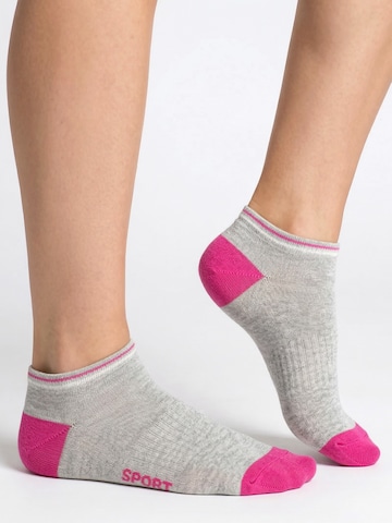 footstar Ankle Socks 'Ringel' in Grey: front
