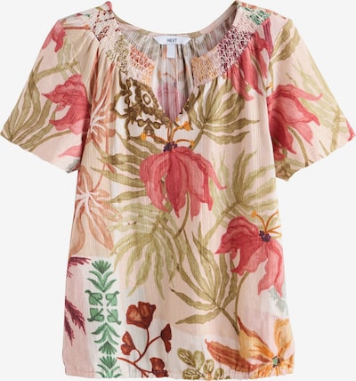 Marškinėliai iš Next, spalva – rusvai žalia / žolės žalia / rožių spalva / raudona, Prekių apžvalga