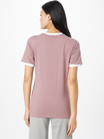 purpurinė ADIDAS ORIGINALS Marškinėliai 'Adicolor Classics 3-Stripes'