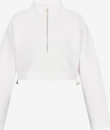 faina Athlsr Sweatshirt 'Comfortable' in Weiß: Vorderseite