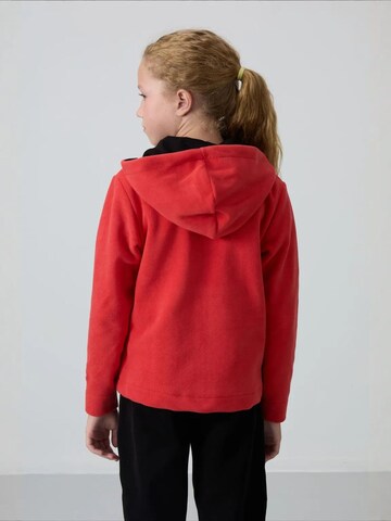 Tommy Life Dressipluus 'TOMMY Unisex-Kapuzen-Sweatshirt Für Jugendliche Mit Reißverschluss', värv punane