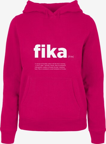 Mister Tee Plus Size Sweatshirt 'Fika' in Pink: front