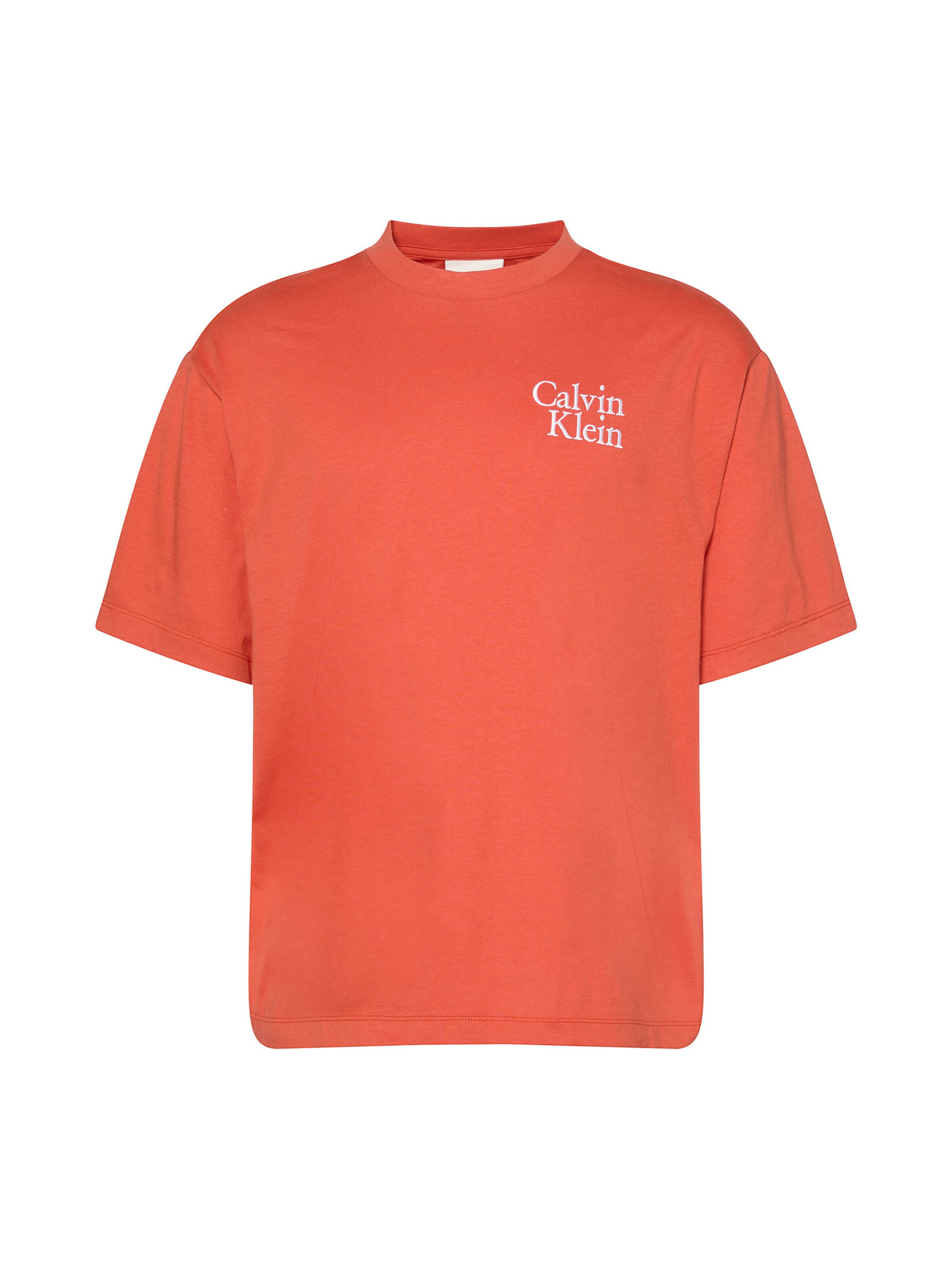 Calvin Klein Jeans Shirt in de kleur Oranje / Wit, Productweergave