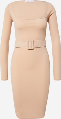 Femme Luxe Jurk 'Fanny' in Bruin: voorkant