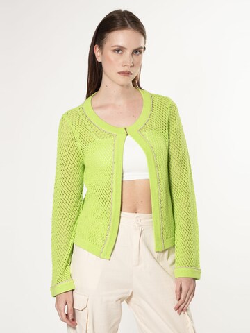 Cardigan Influencer en vert : devant