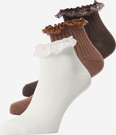 Kojinės iš Trendyol, spalva – karamelės / tamsiai ruda / balta, Prekių apžvalga