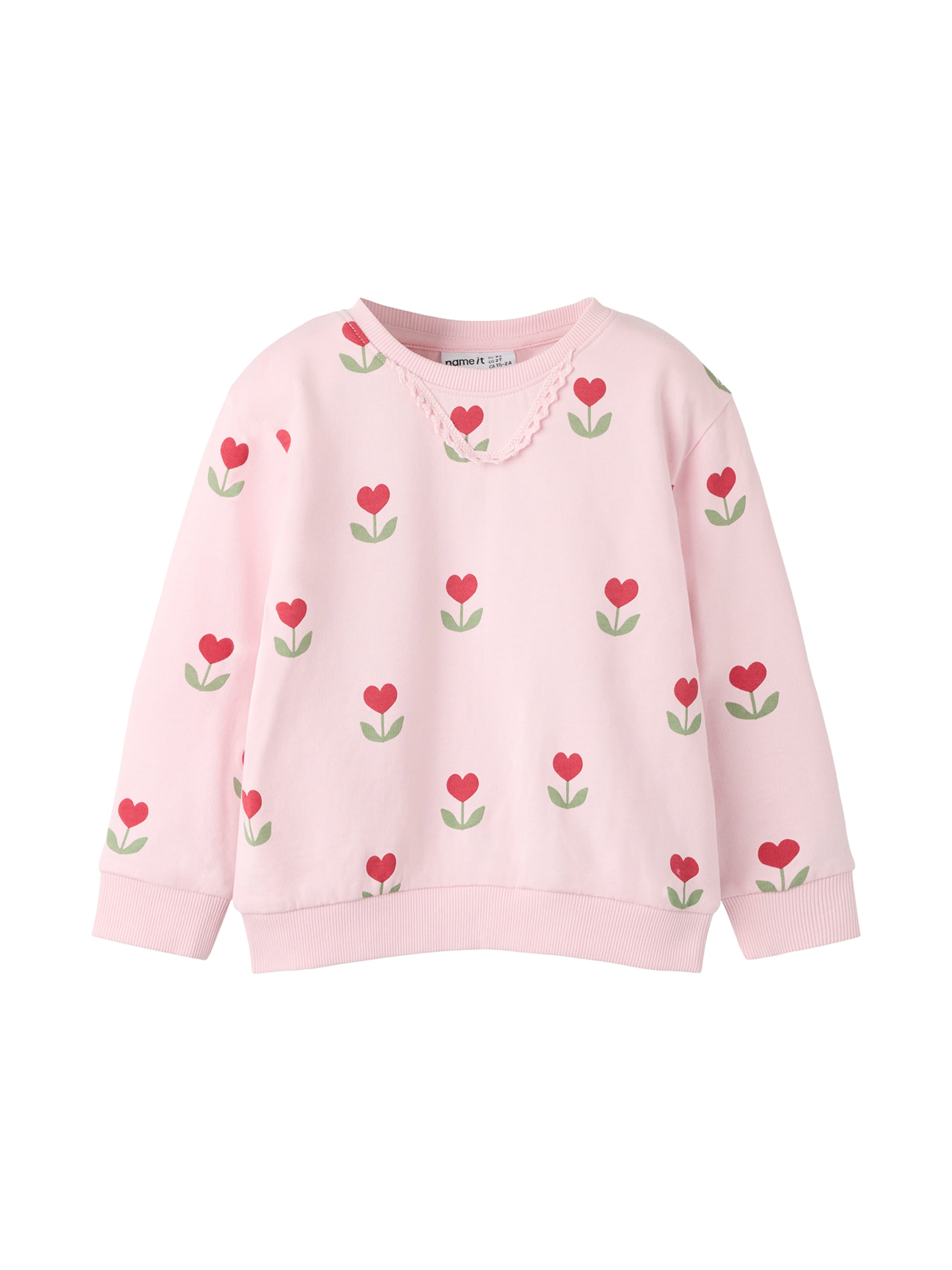 NAME IT Mikina 'NMFNANCY' – pink: přední strana