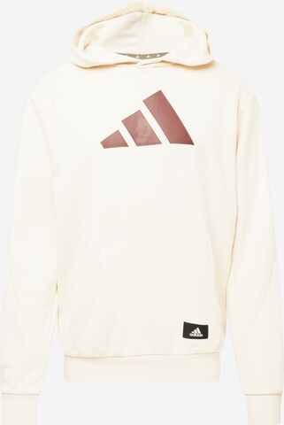 Sweat de sport ADIDAS PERFORMANCE en beige : devant