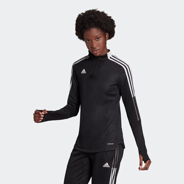 ADIDAS SPORTSWEAR Performance Shirt 'Tiro 21' in Black: front