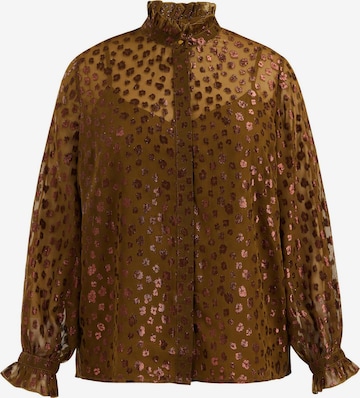 WE Fashion Blouse in Bruin: voorkant