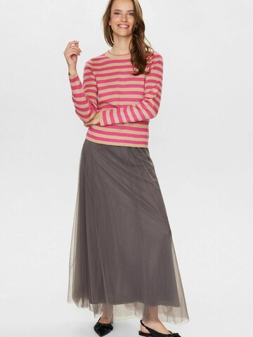 NÜMPH Sweater 'Stripy' in Beige