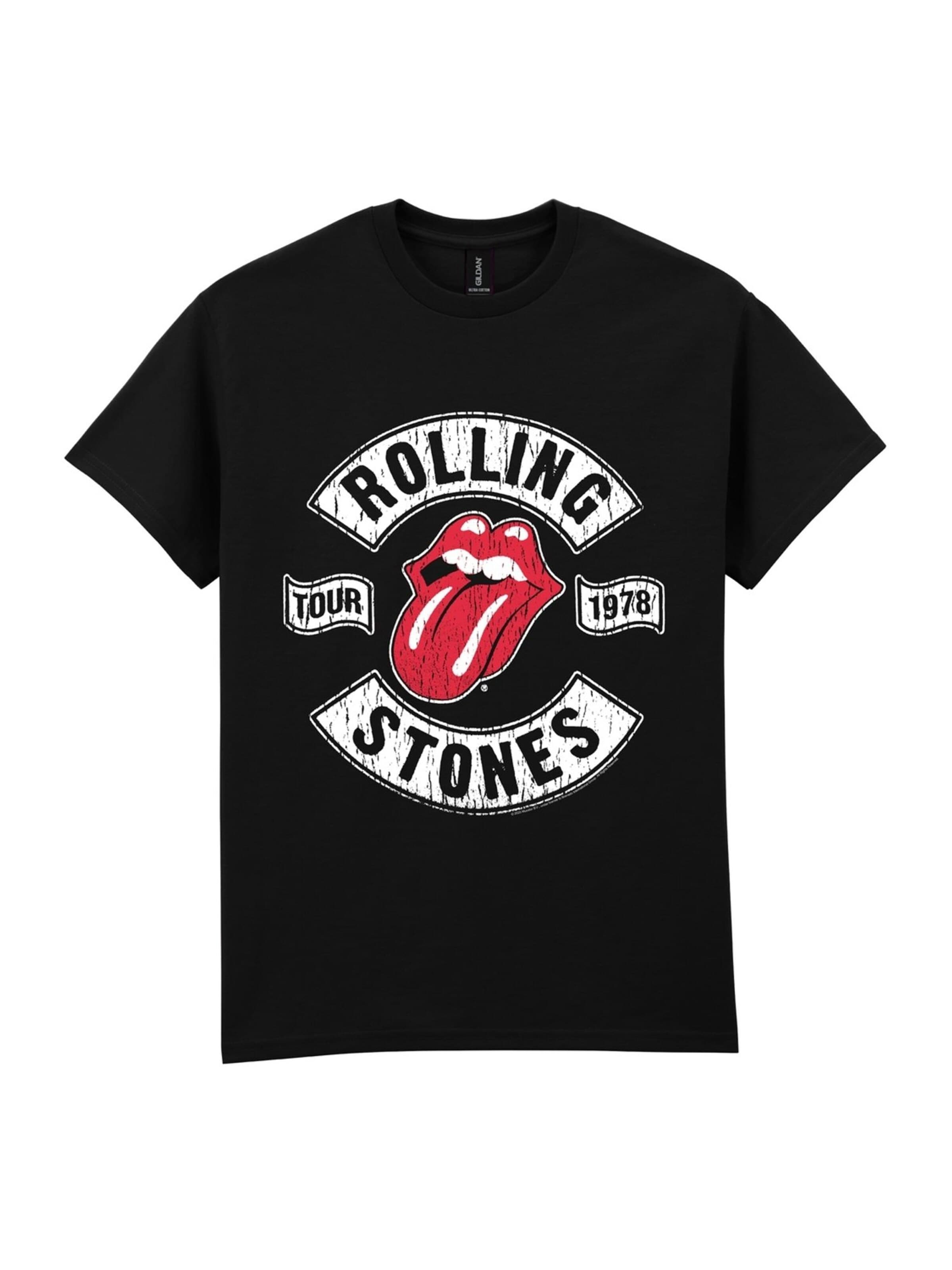 THE ROLLING STONES Shirt 'Rolling Stones Tour 1978 T-Shirt' in Black: front