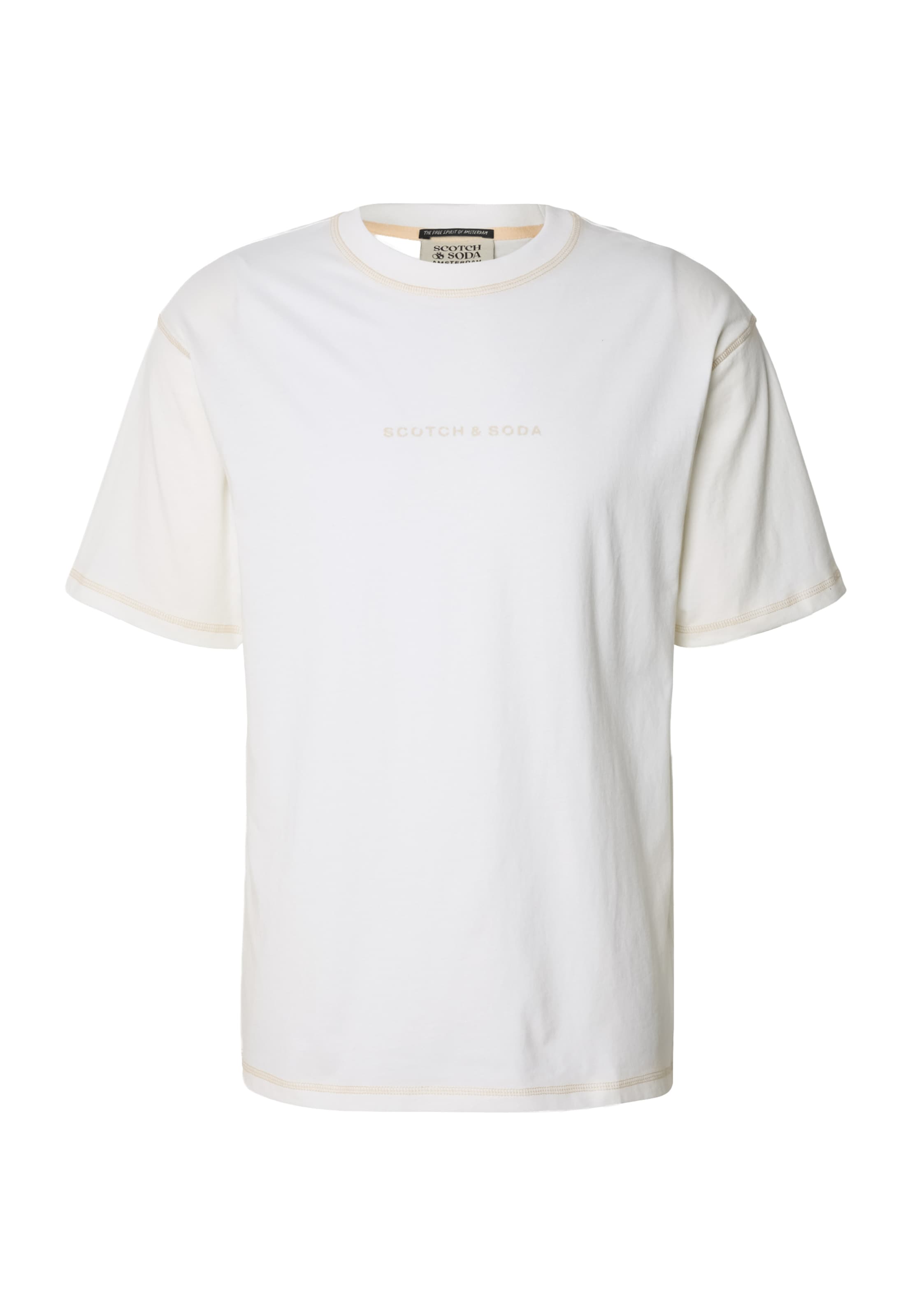 SCOTCH & SODA Тениска в бяло: отпред