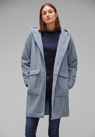 STREET ONE Between-Seasons Coat in Blue: front