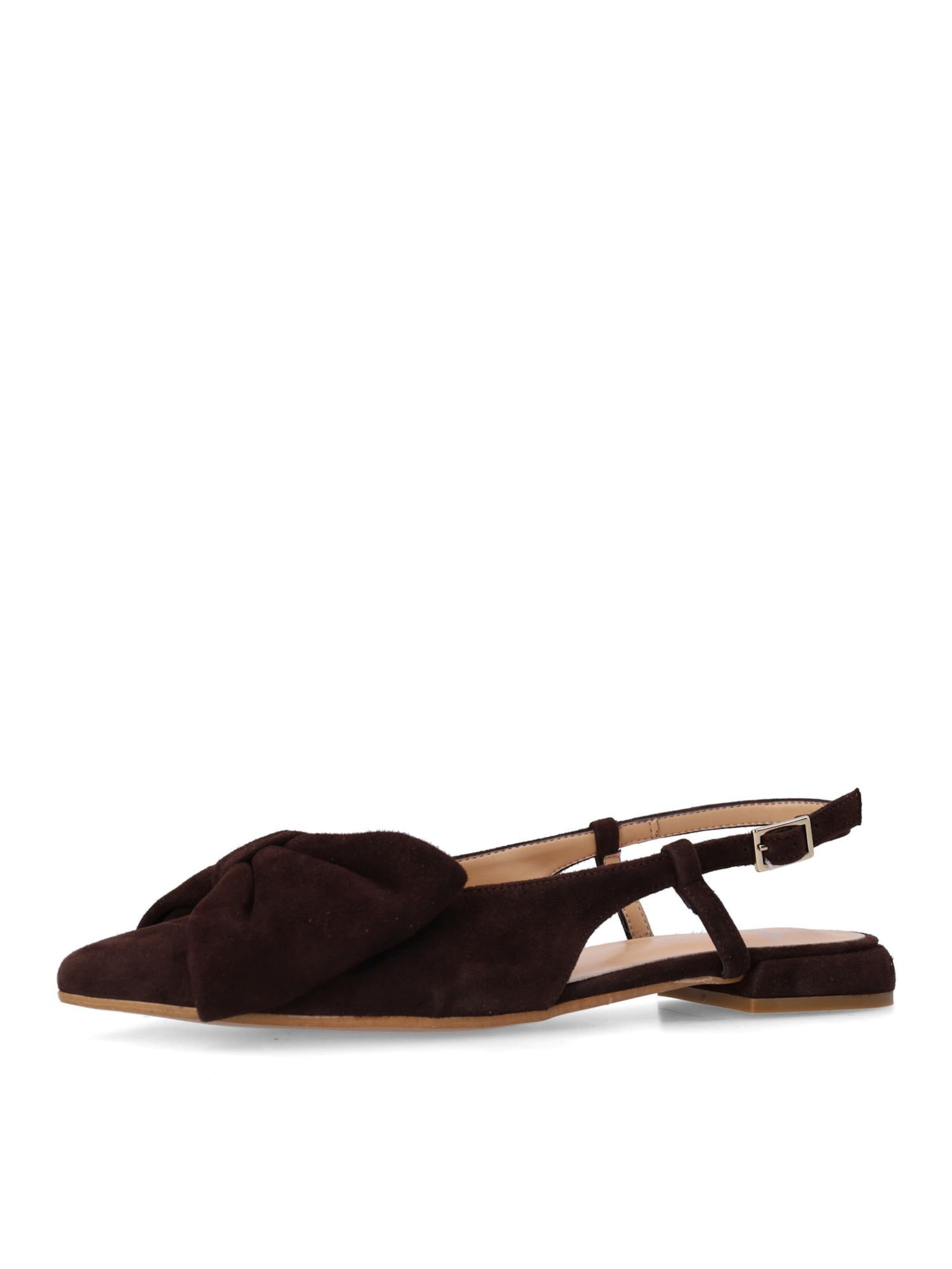 MANFIELD Slingpumps in Bruin: voorkant