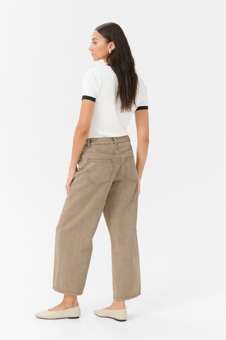 Wide Leg Jean 'KARania' Kaffe en beige