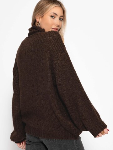 SASSYCLASSY Oversized Sweater in Brown