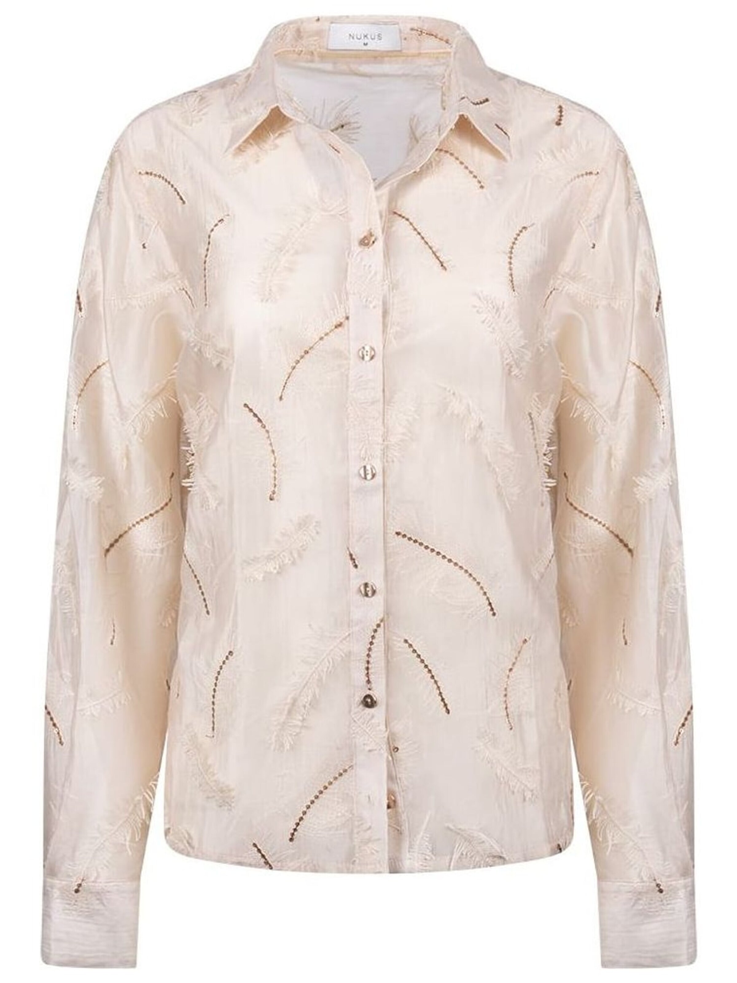 nukus Blouse in Beige: voorkant