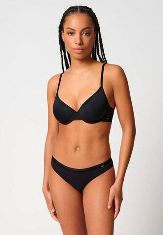 Skiny T-Shirt BH in Schwarz: Vorderseite