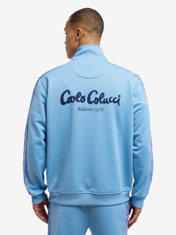 Carlo Colucci Zip-Up Hoodie ' Demelas ' in Blue