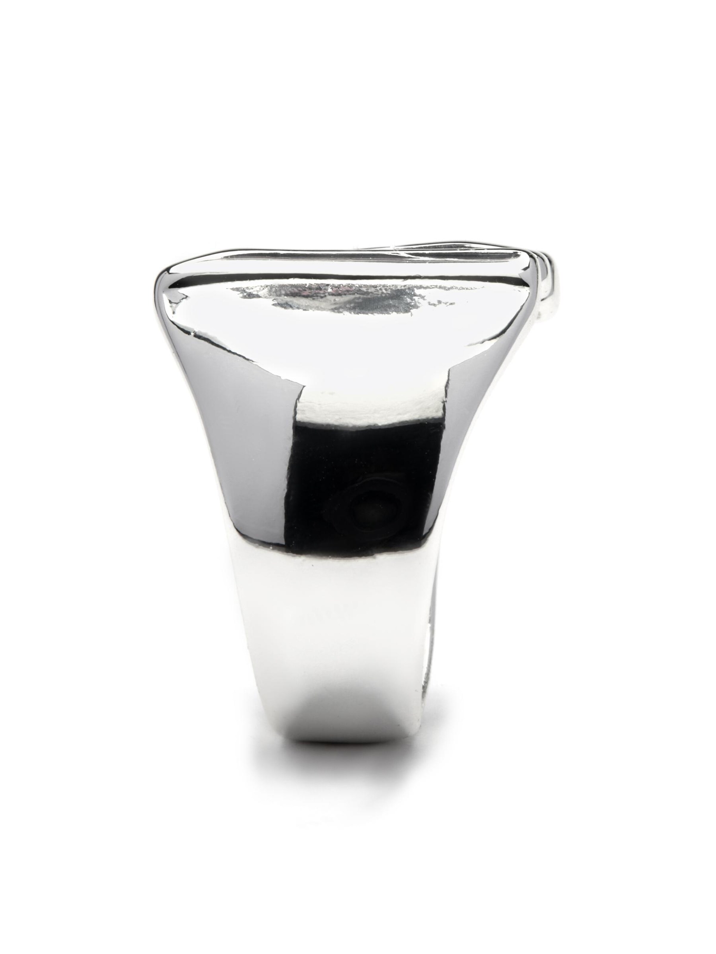 Luxenter Ring 'Alphabet H' in Zilver