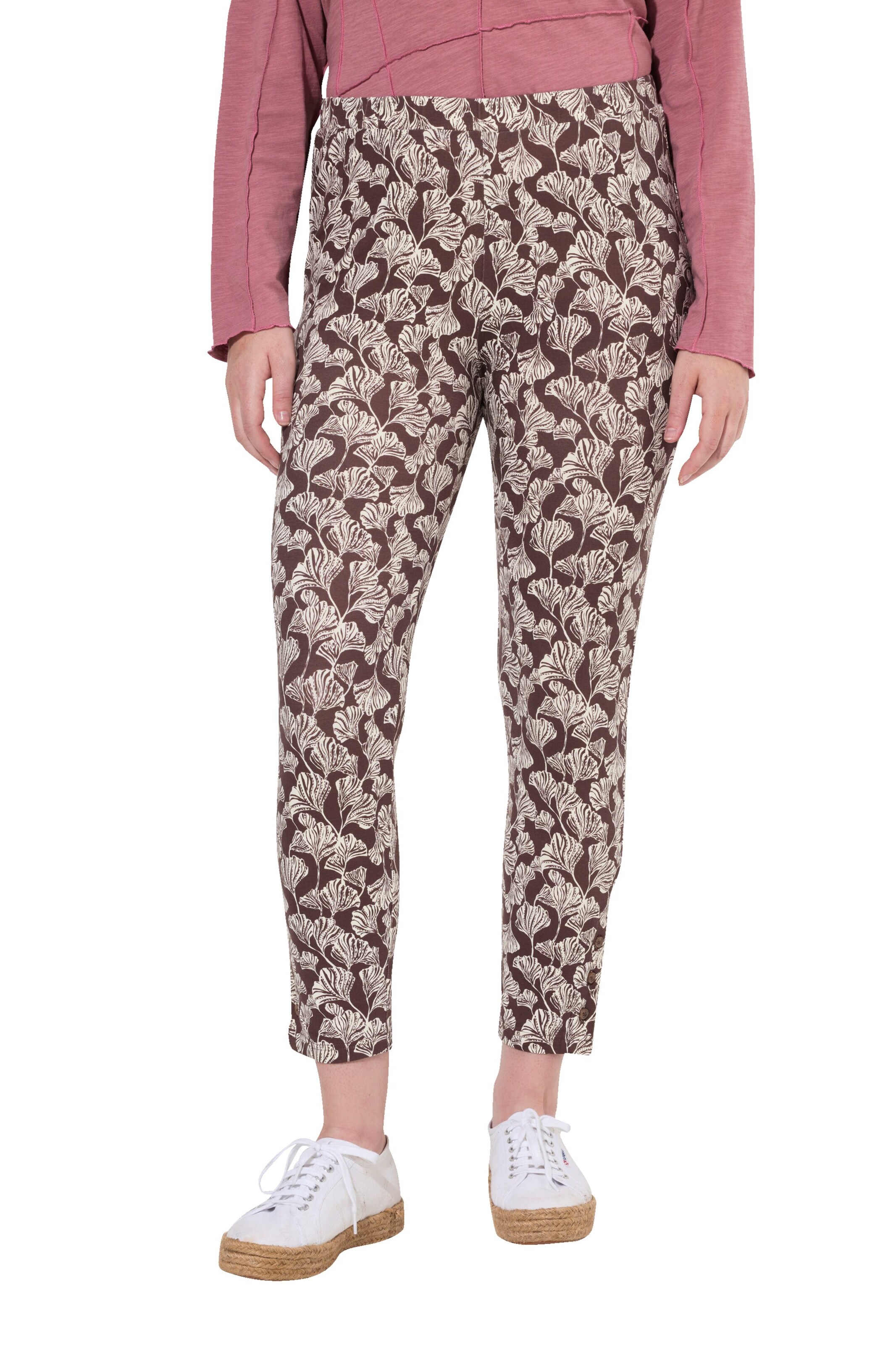 Ulla Popken Skinny Leggings in Brown: front