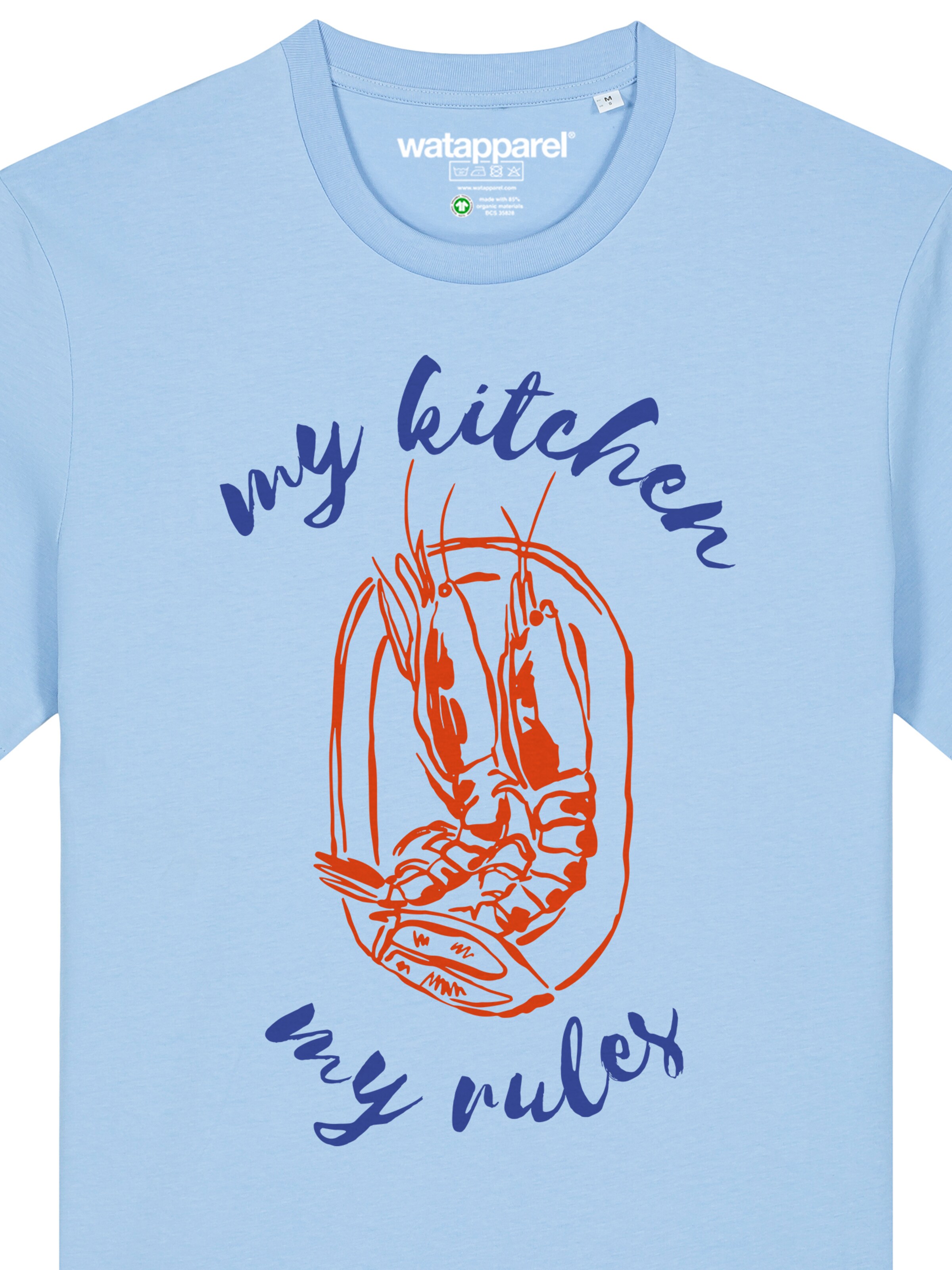 Watapparel Shirt 'My kitchen my rules' in Blue