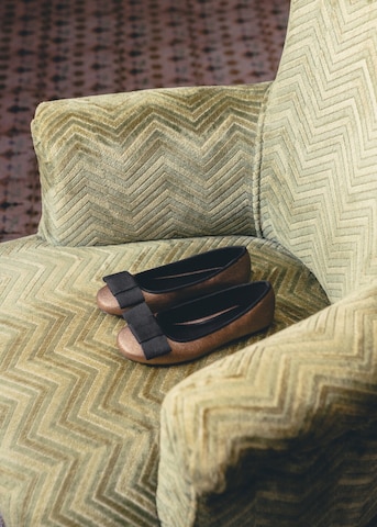 MANGO KIDS Ballet Flats 'Yas' in Gold