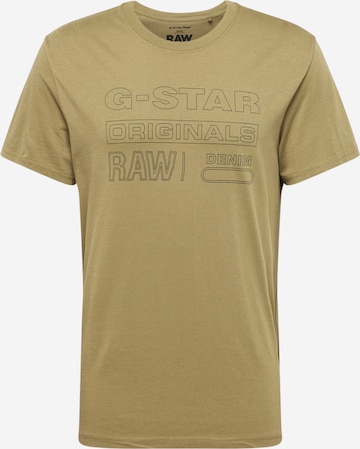 Maglietta di G-Star RAW in verde: frontale