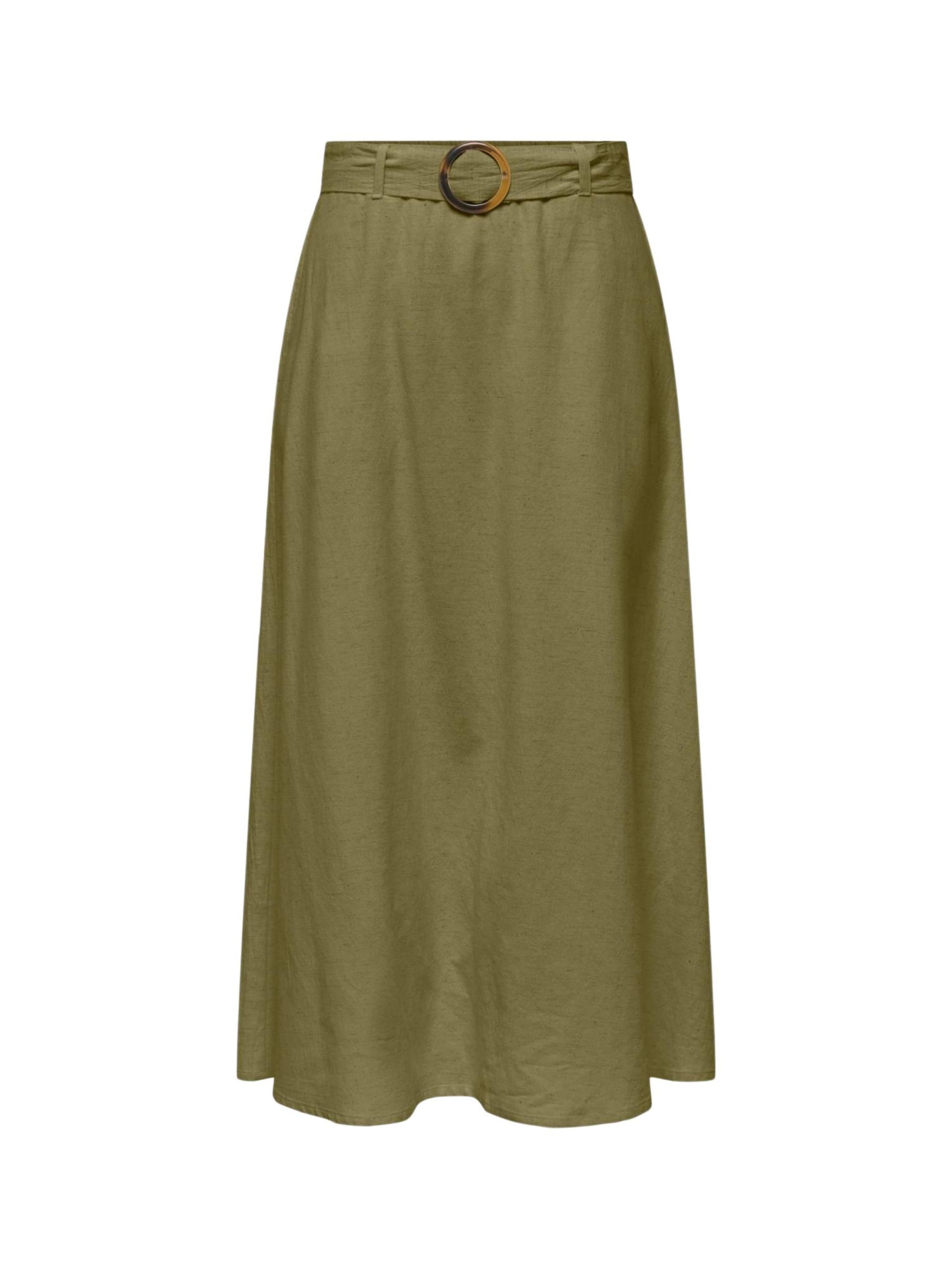 Gonna 'Jdymilan Linen Hw Belted Skirt Wvn Dia 15366394' di Jaqueline de Yong in verde