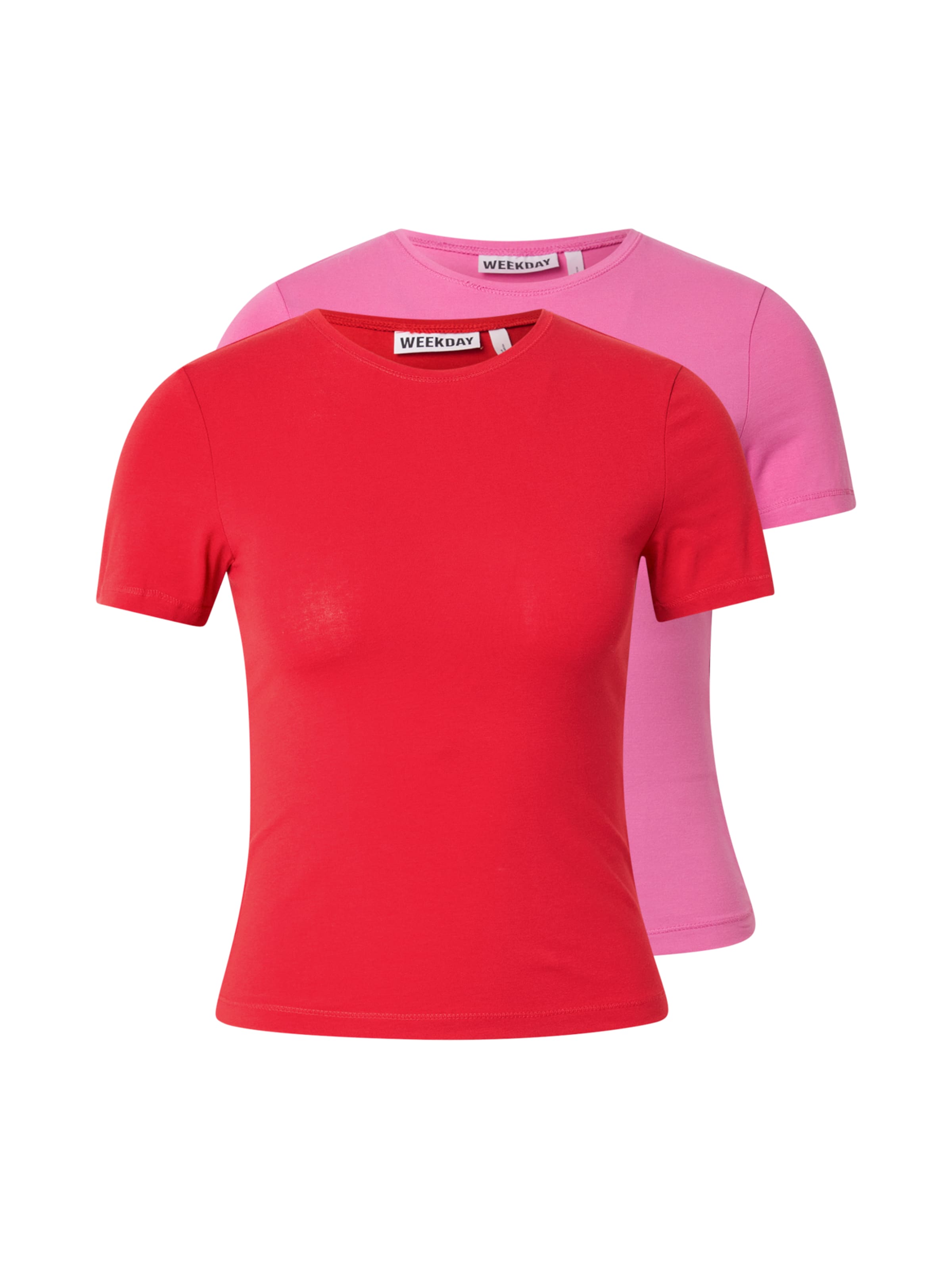 T-shirt WEEKDAY en rose : devant