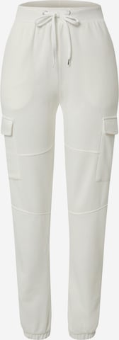 Effilé Pantalon cargo 'BIRMINGHAM' JDY en blanc : devant