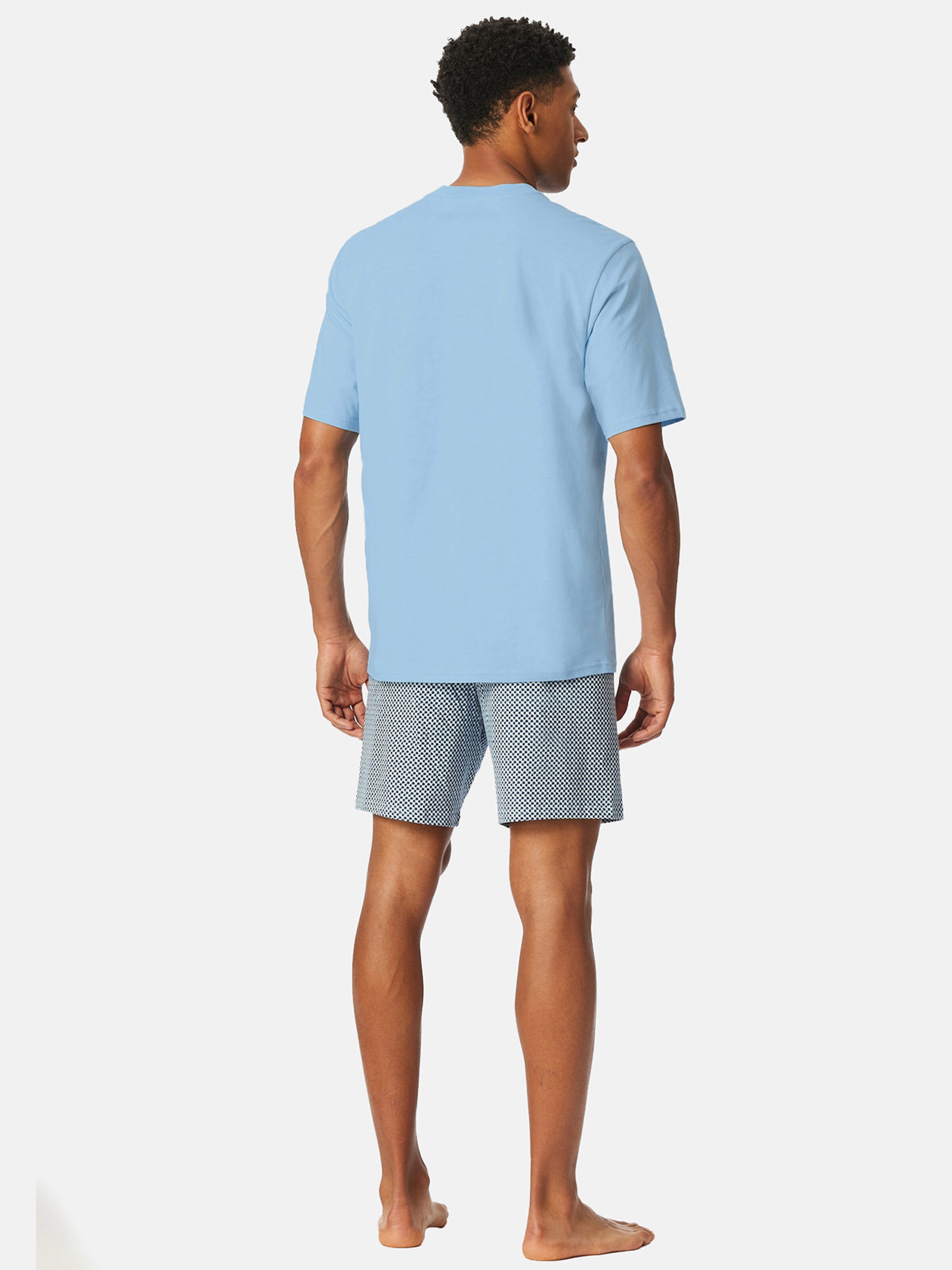 SCHIESSER Pyjama kort 'Comfort Nightwear' in Blauw