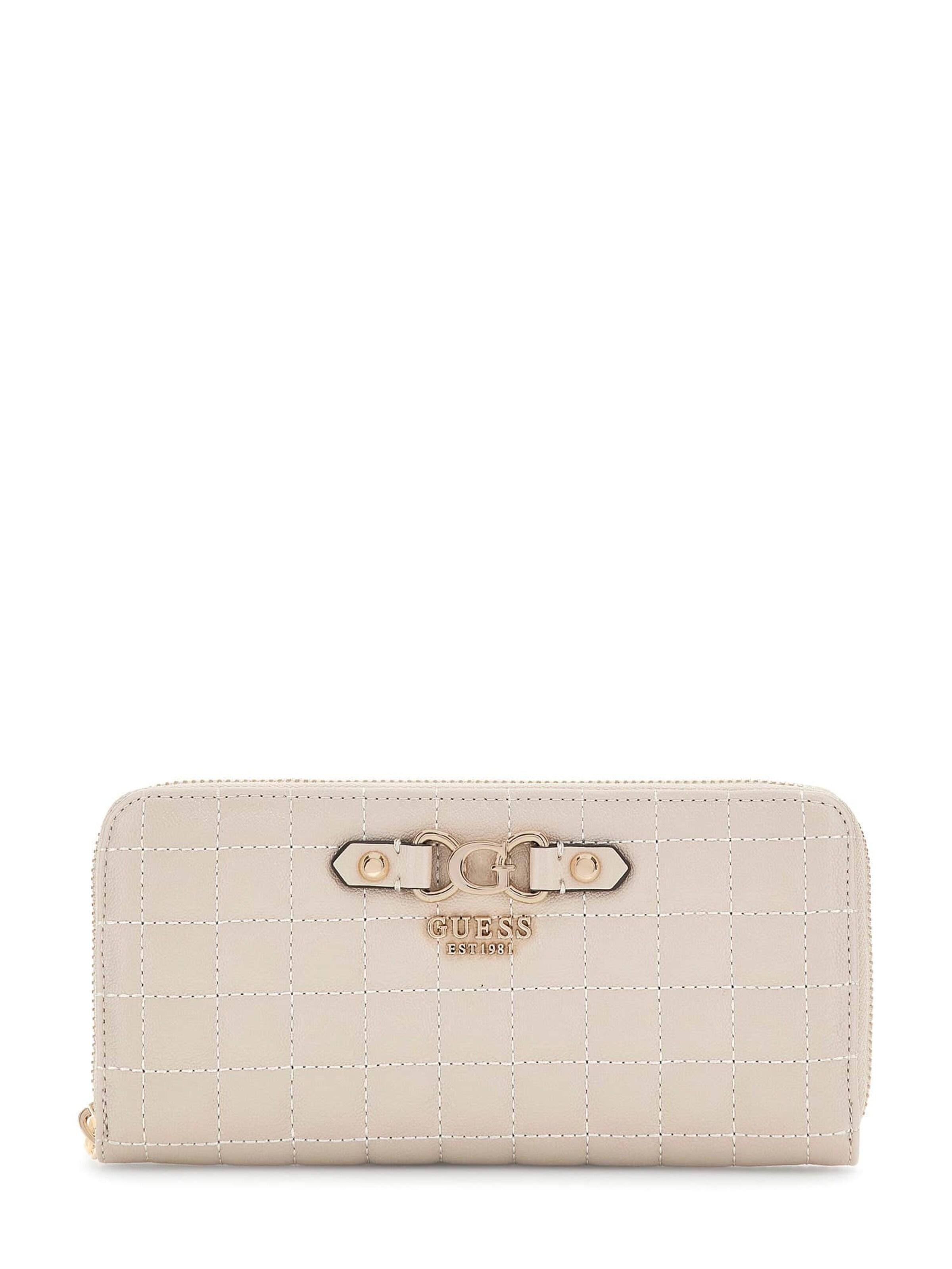 GUESS Wallet 'Nadira' in Beige: front