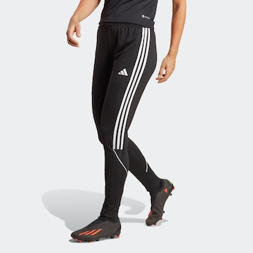 ADIDAS PERFORMANCE Regular Workout Pants 'Tiro 23' in Black: front