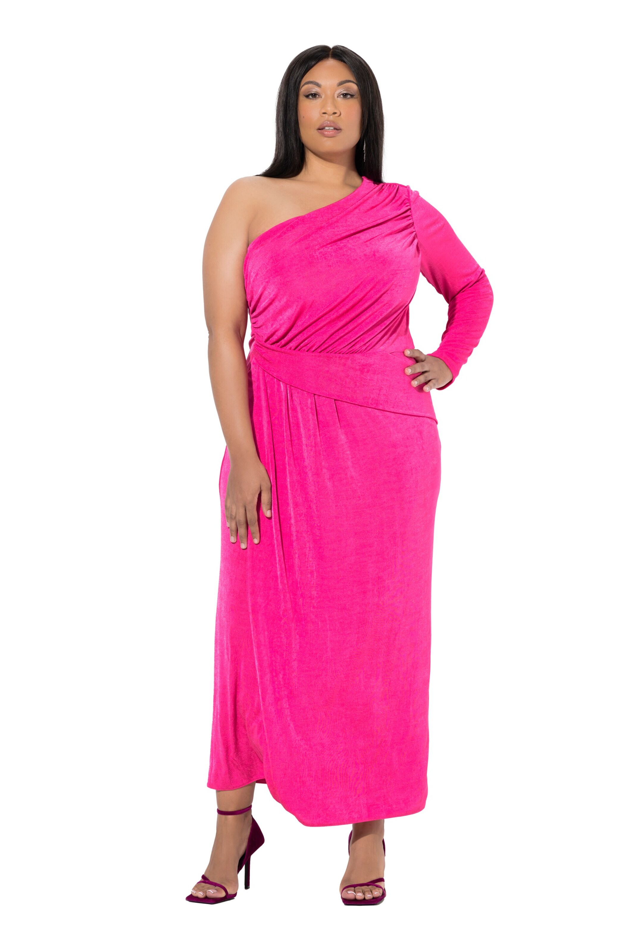 Ulla Popken Abendkleid in Pink: Vorderseite