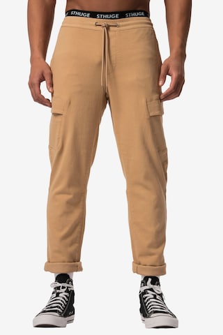 STHUGE Regular Broek in Beige: voorkant