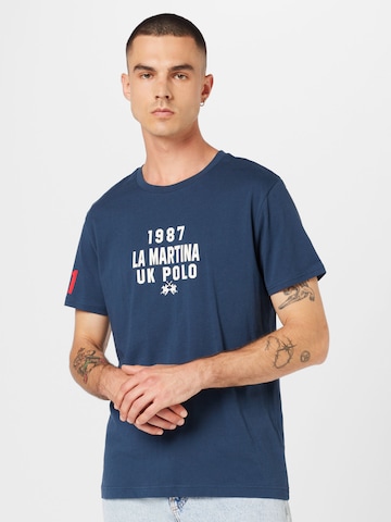La Martina Majica | modra barva: sprednja stran