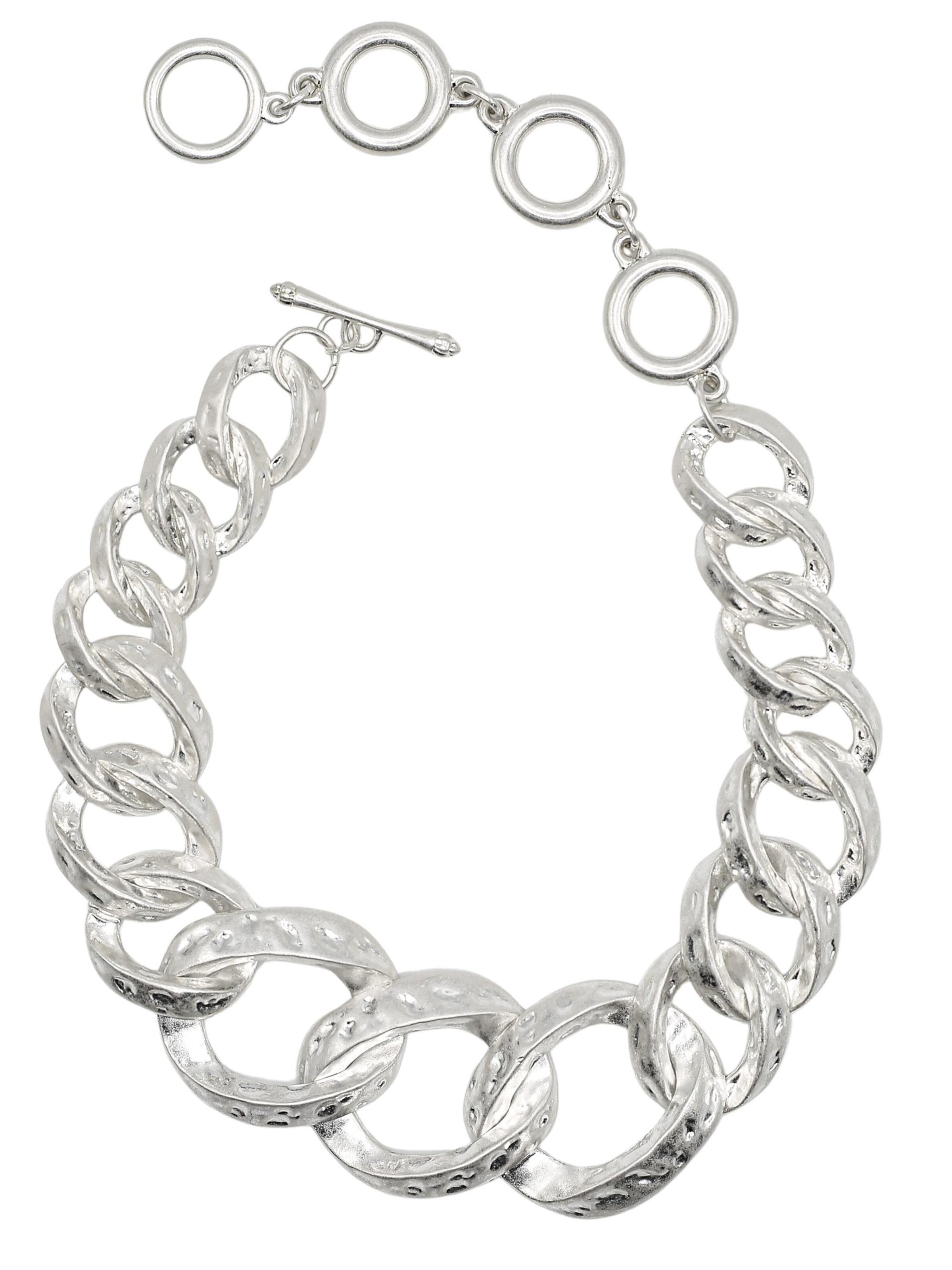 COLLEZIONE ALESSANDRO Necklace 'GlamChain' in Silver: front