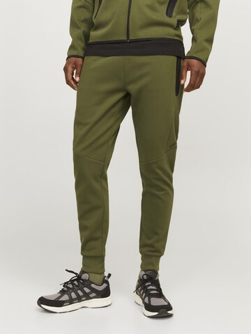JACK & JONES Tapered Broek in Groen: voorkant