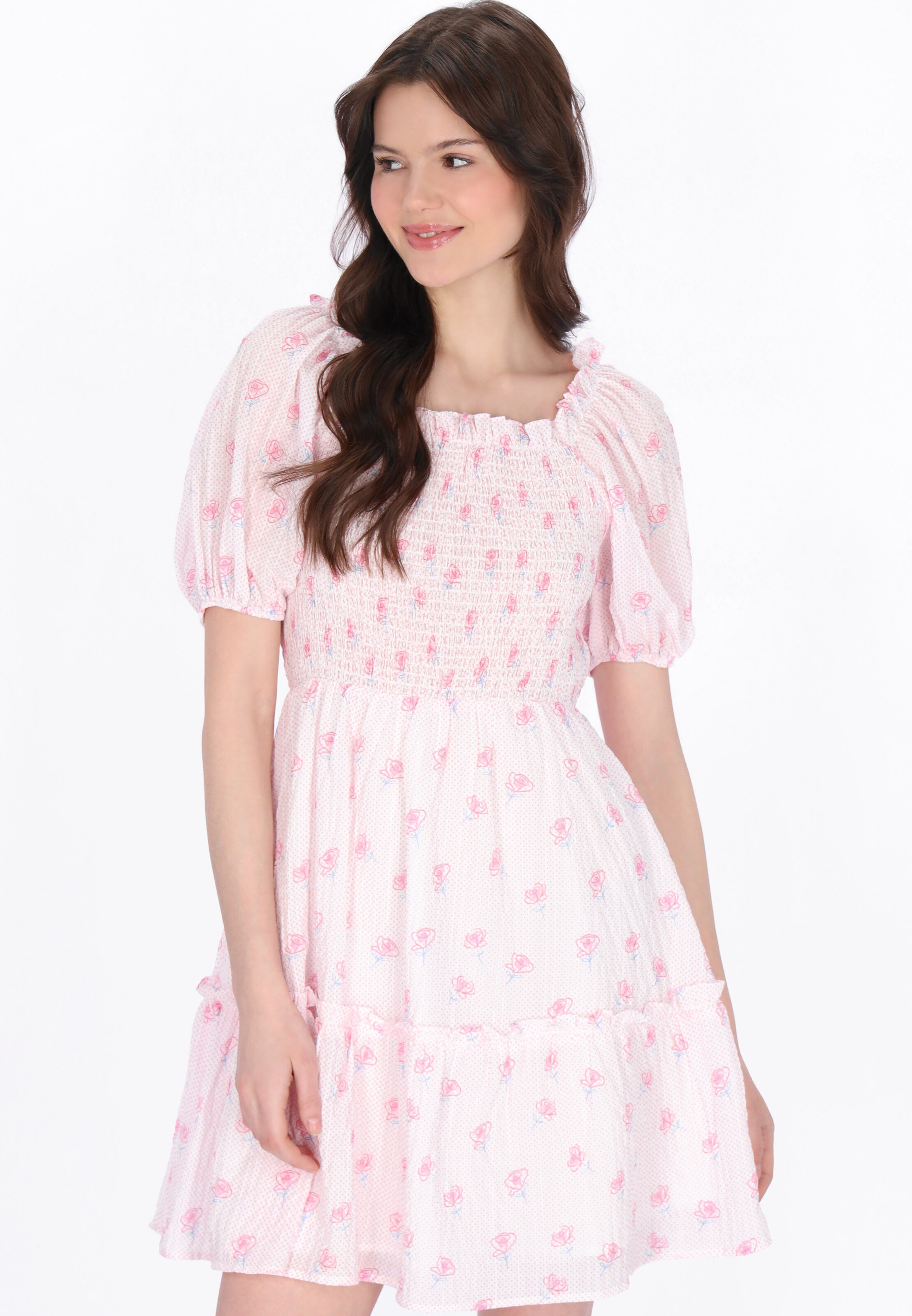 MYMO Jurk in Roze: voorkant