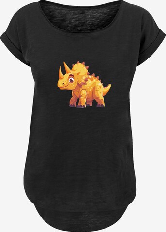 T-shirt 'Süßer Triceratops Dinosaurier' F4NT4STIC en noir : devant