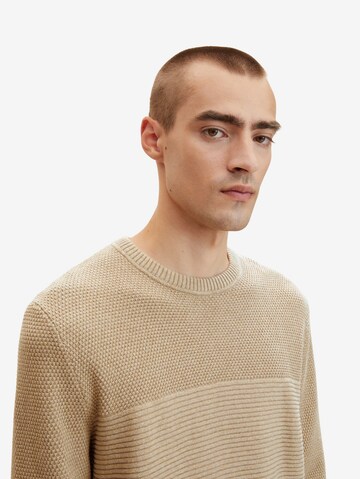 TOM TAILOR Sweater in Beige