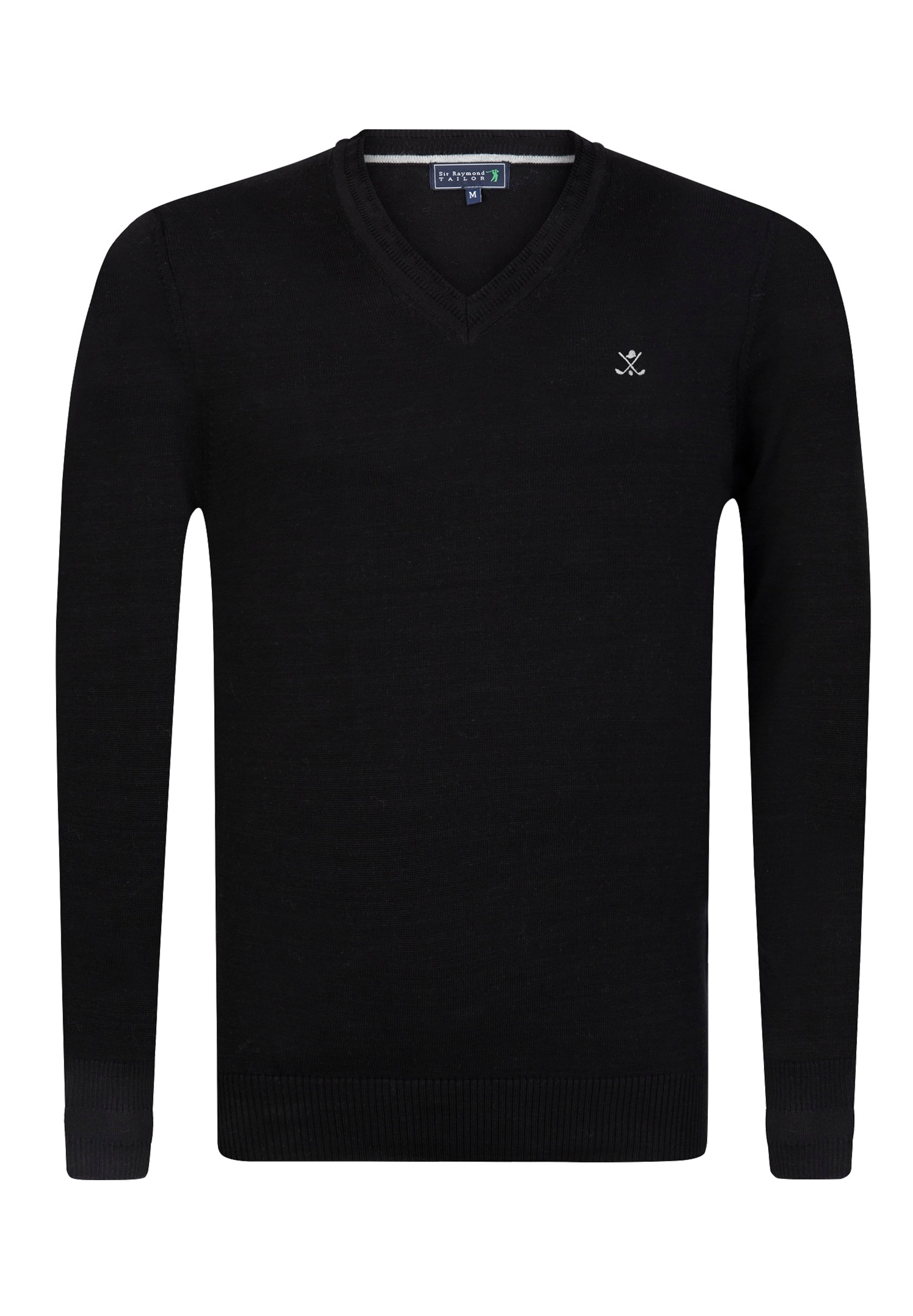 Sir Raymond Tailor Strickpullover 'Los Angeles' in Schwarz: Vorderseite