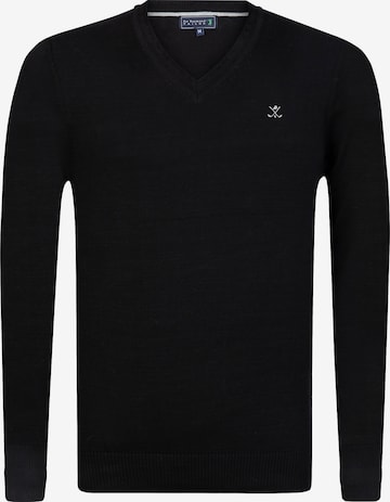 Sir Raymond Tailor Strickpullover 'Los Angeles' in Schwarz: Vorderseite